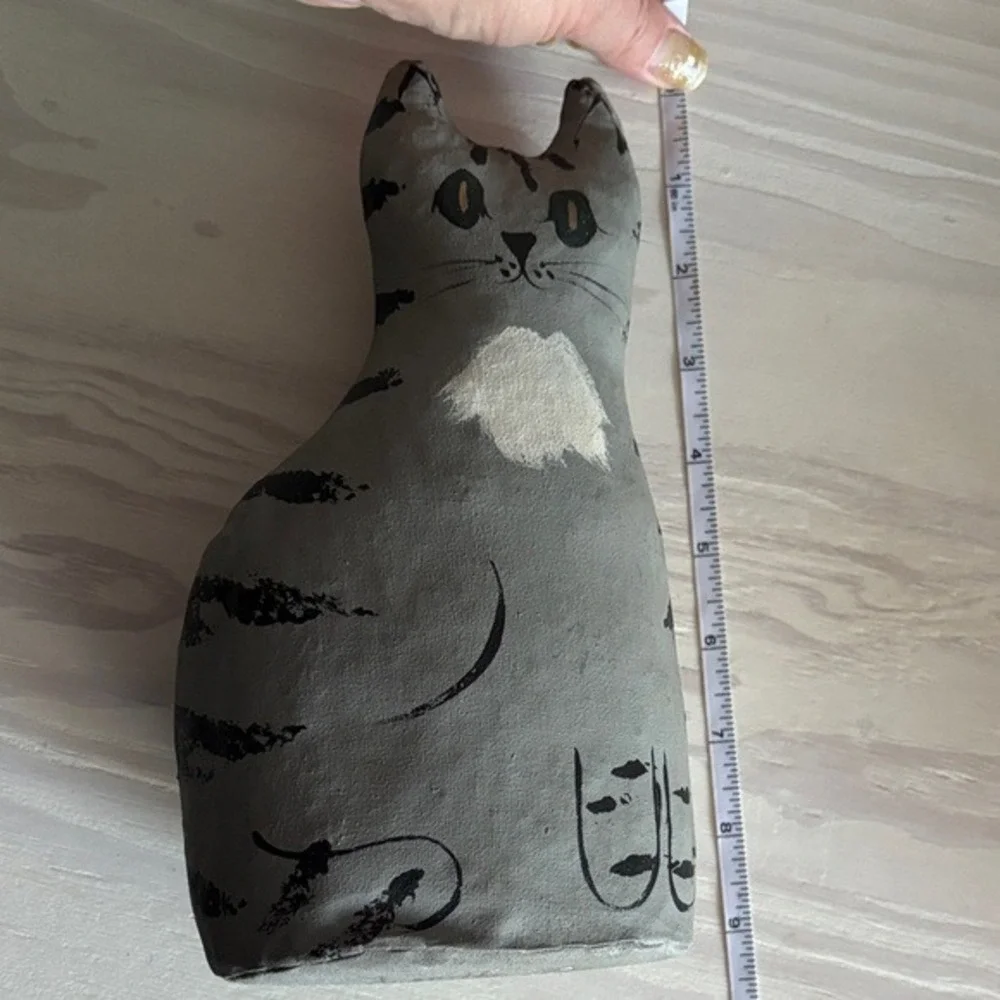 VTG‎ Toys From The Attic Gray Folk Art Cat Figurine